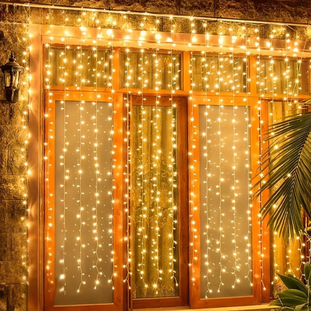 Norvo | Fairy Lights Curtain Varm Hvit LED USB Sett