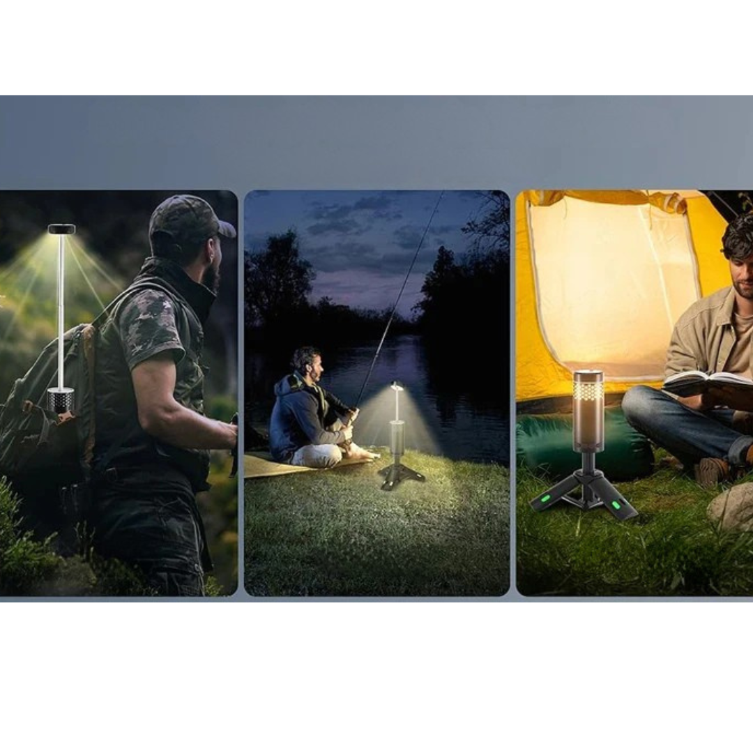 Norvo | Campinglanterne med stativ Oppladbart LED-lys