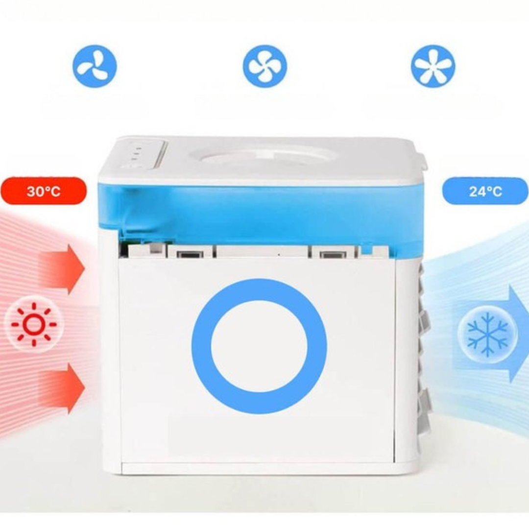 Norvo | Bærbar Luftkjøler Vifte Stille Justerbar Fukter