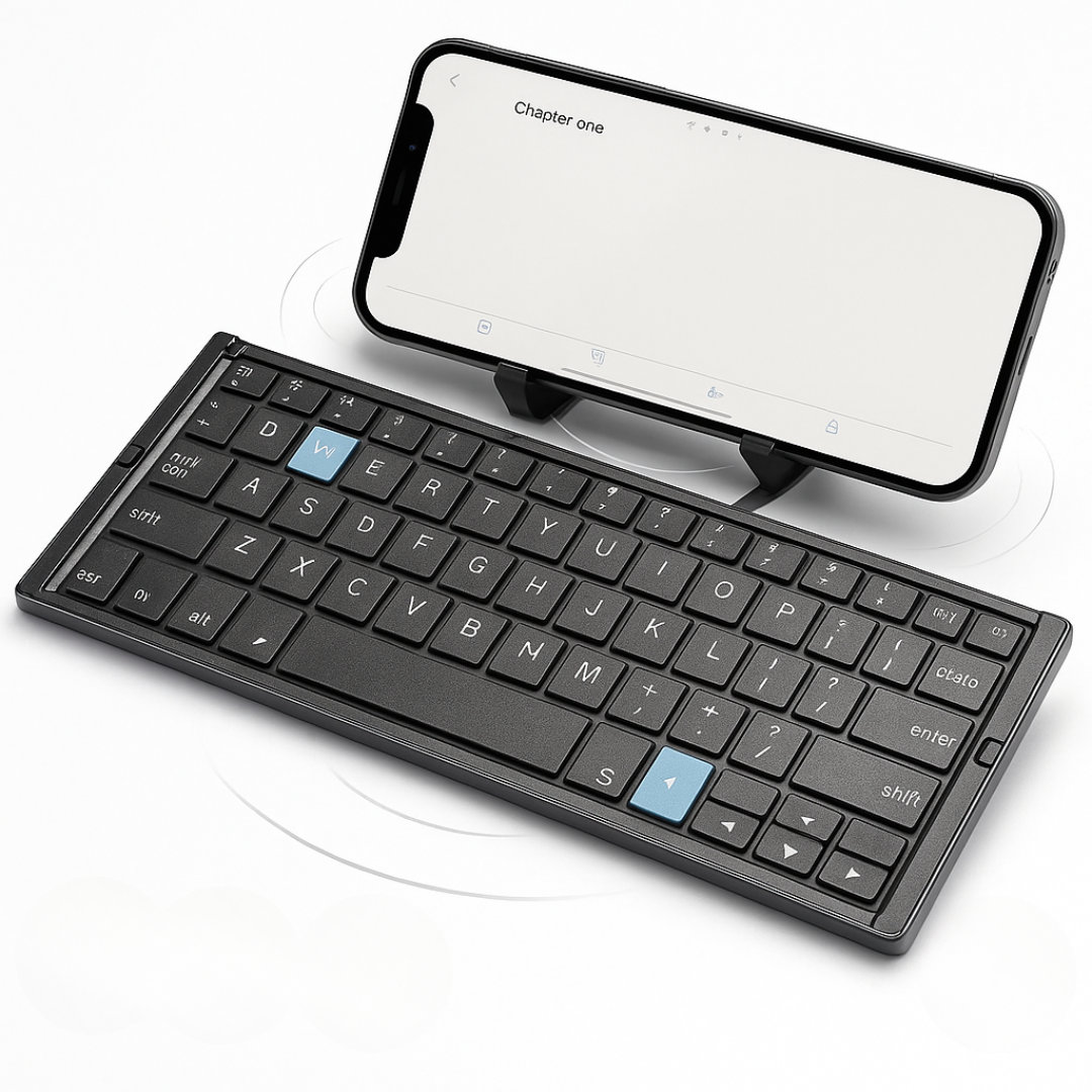 Norvo | Bluetooth-tastatur med stativ for nettbrett-enheter
