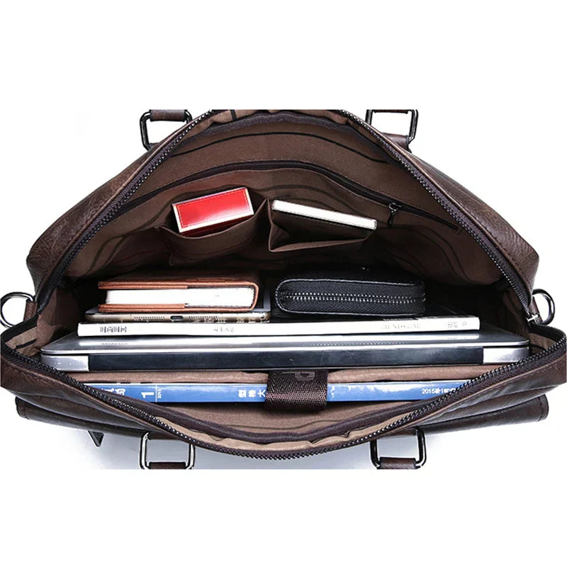 Norvo | Benedicto – Stilig ekte lær skulderveske for menn | Klassisk crossbody satchel for daglig bruk