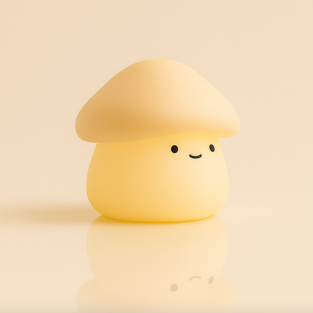 Norvo | Paddie Mushroom Nattlampe – Myk Silikonlampe for Barn