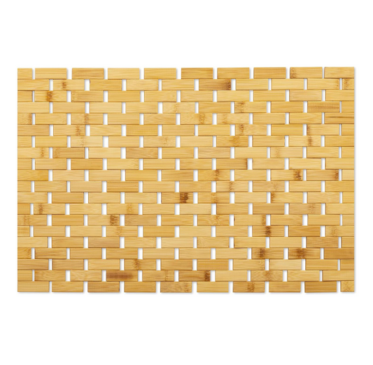 Norvo | Bambus BadeMatte Skli sikker Vannavvisende Løper Teppet For Bad Natural Tre BadeDusj Teppe Skli sikker Stoff