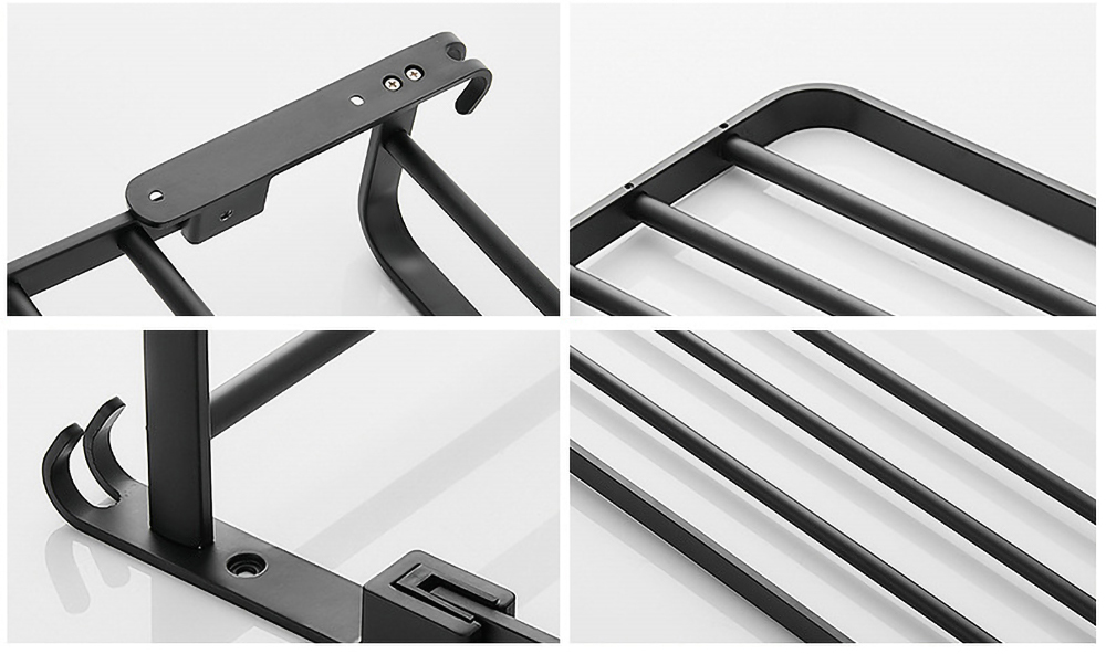 Norvo | Enkel Organizer Bad Aluminium Sammenleggbar Håndklestativ