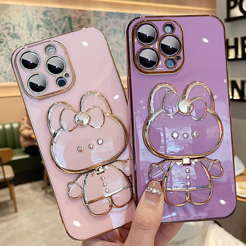 Norvo | 3D Kanin Koreansk Stil Speil iPhone Etui