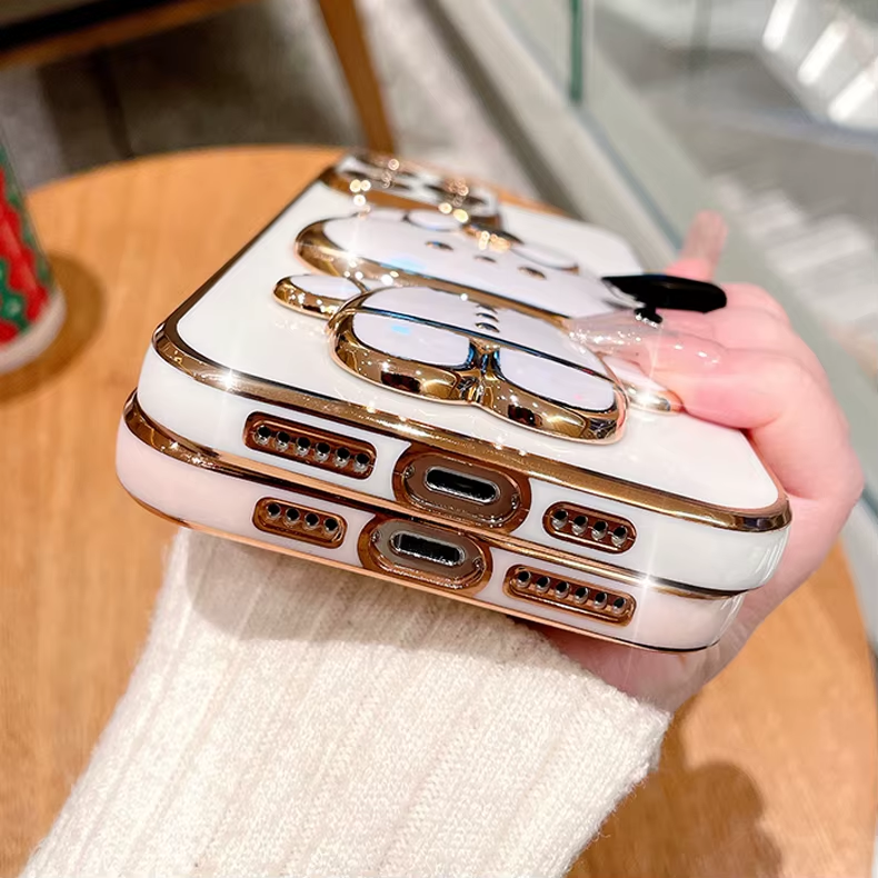 Norvo | 3D Kanin Koreansk Stil Speil iPhone Etui