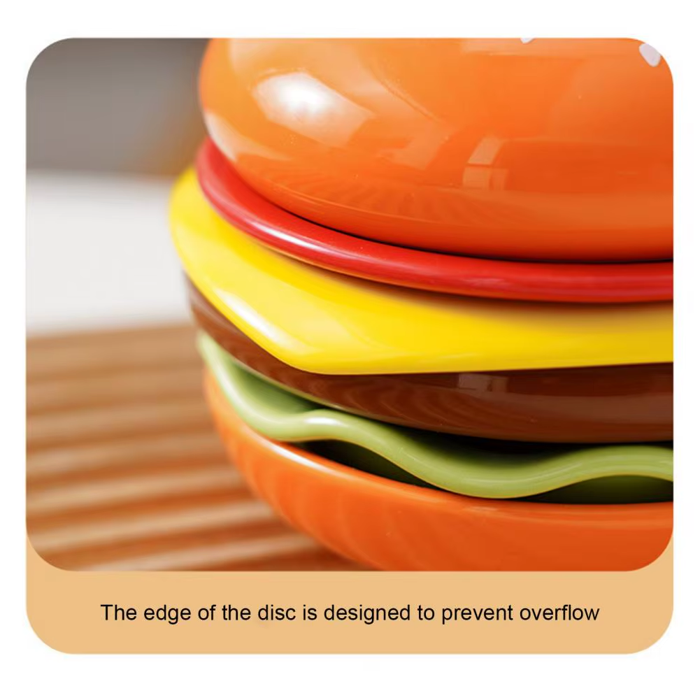 Norvo | Mini Stable Hamburger Keramisk Tallerken Sett