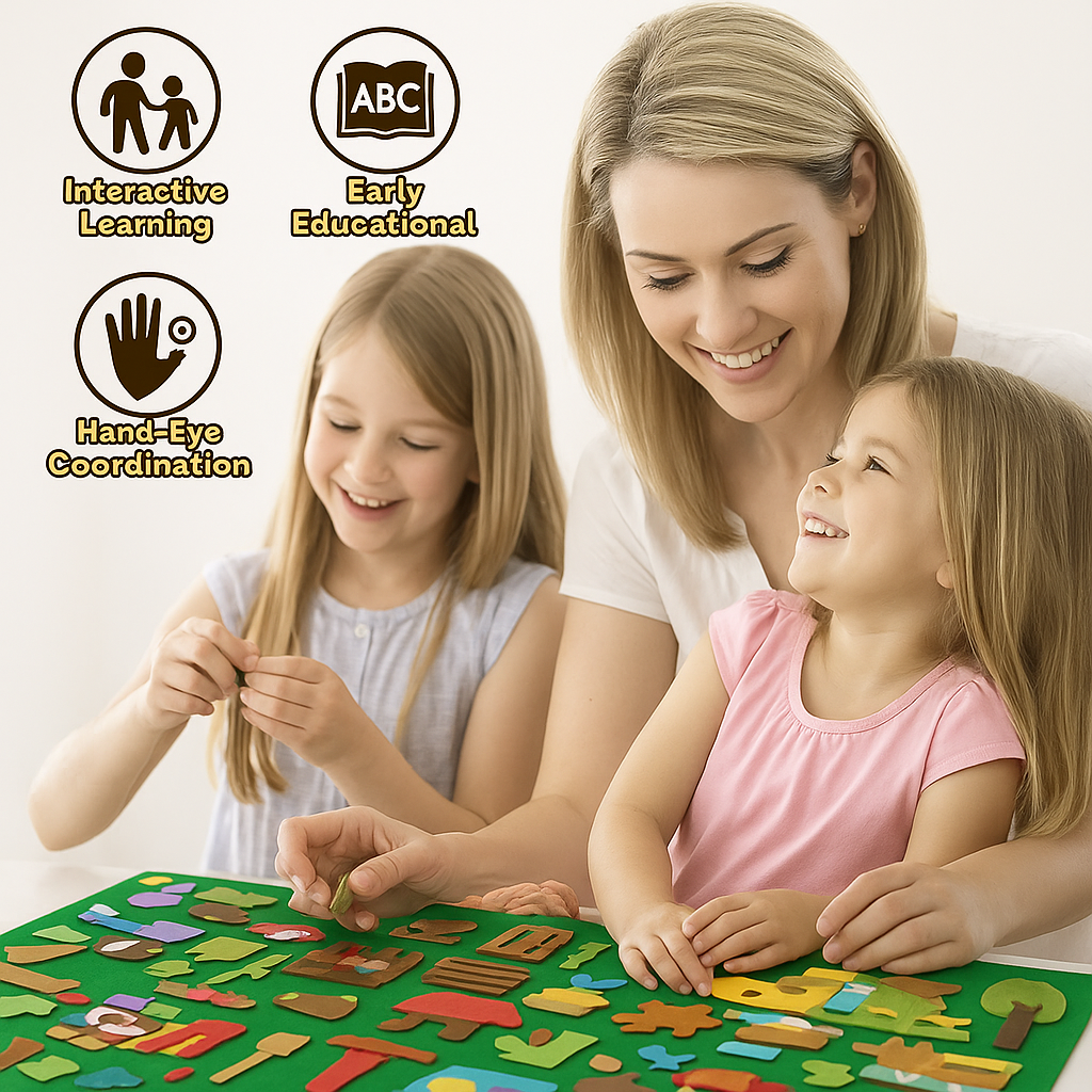 Norvo | Interaktiv Tidlig Læring Gårdsdyr Filthistorie Brett Sett