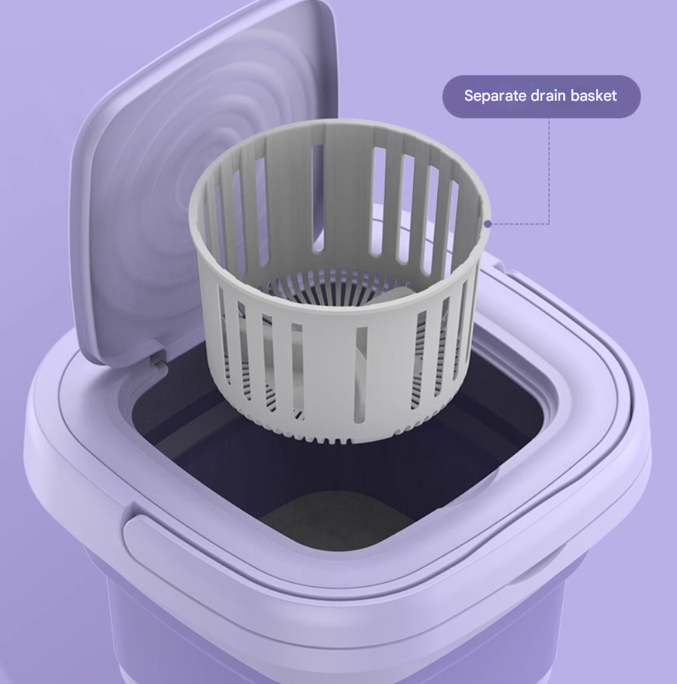 Norvo | Reisevennlig Bærbar Sammenleggbar Automatisk Vaskemaskin