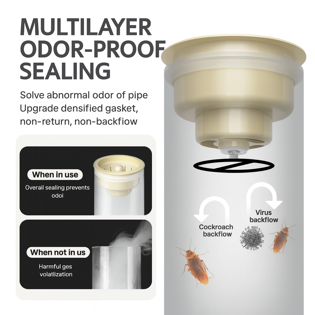 Norvo | Anti-tetting Avtagbart Universelt Benkeservant Filter Avrenningssystem