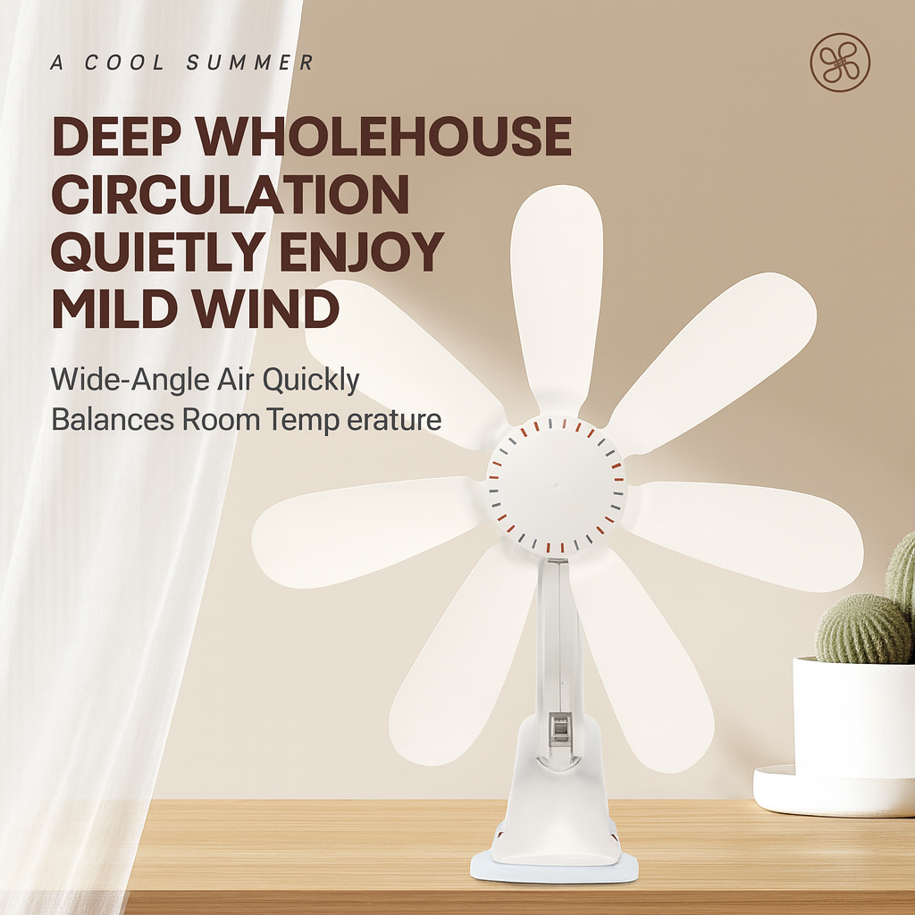 Norvo | Bærbar Klips-på Skrivebord & Seng Vifte