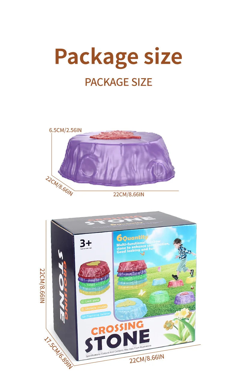 Norvo | Hopping & Balansering - Lyse Balanseringssteiner for Barn