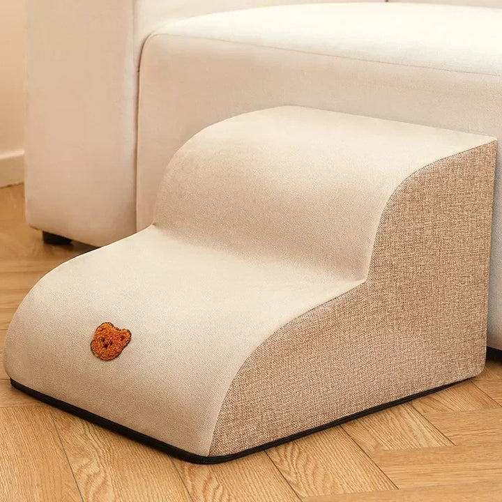 PawStep Luxe – Elegant Kjededeppe Stige med Antiskli Skålheis