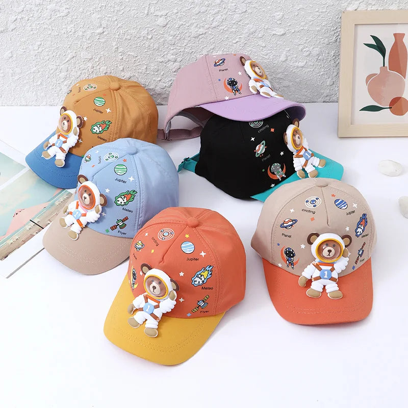 Norvo | Sunshine – Barns baseballcap med bjørne- og planetdesign