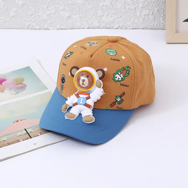 Norvo | Sunshine – Barns baseballcap med bjørne- og planetdesign