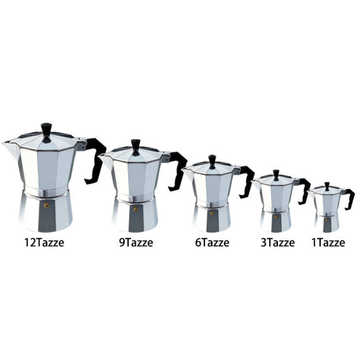 Norvo | Klassisk italiensk espresso-maskin for komfyren - 12 kopp moka-gryte