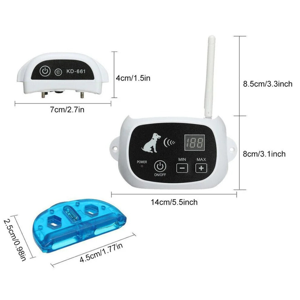 Norvo | Trådløs Usynlig Underjordisk Elektrisk Hundetraining Trådgjerde Sett