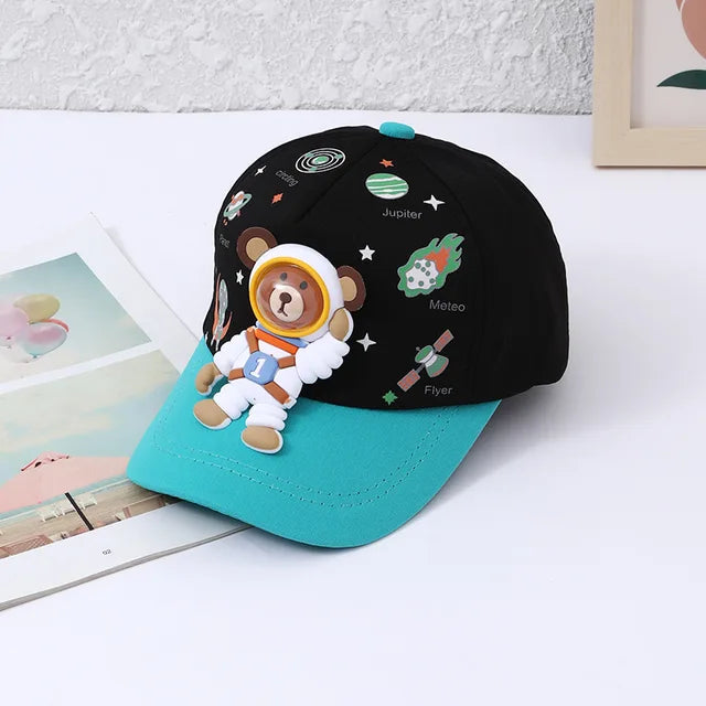 Norvo | Sunshine – Barns baseballcap med bjørne- og planetdesign