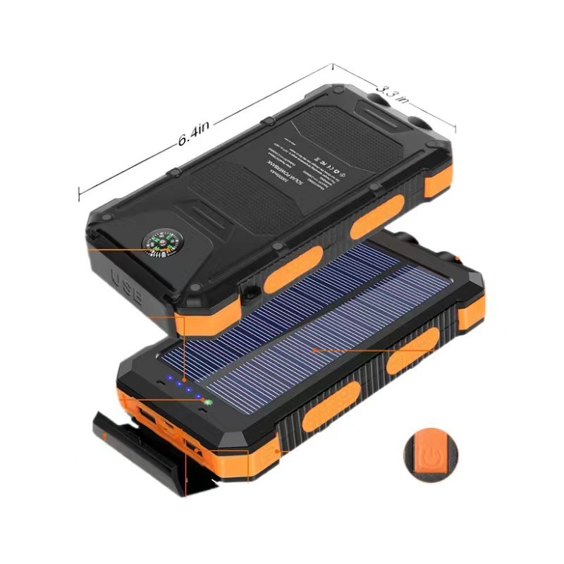 Norvo | Solenergi Power Bank Vanntett Dual USB Lader