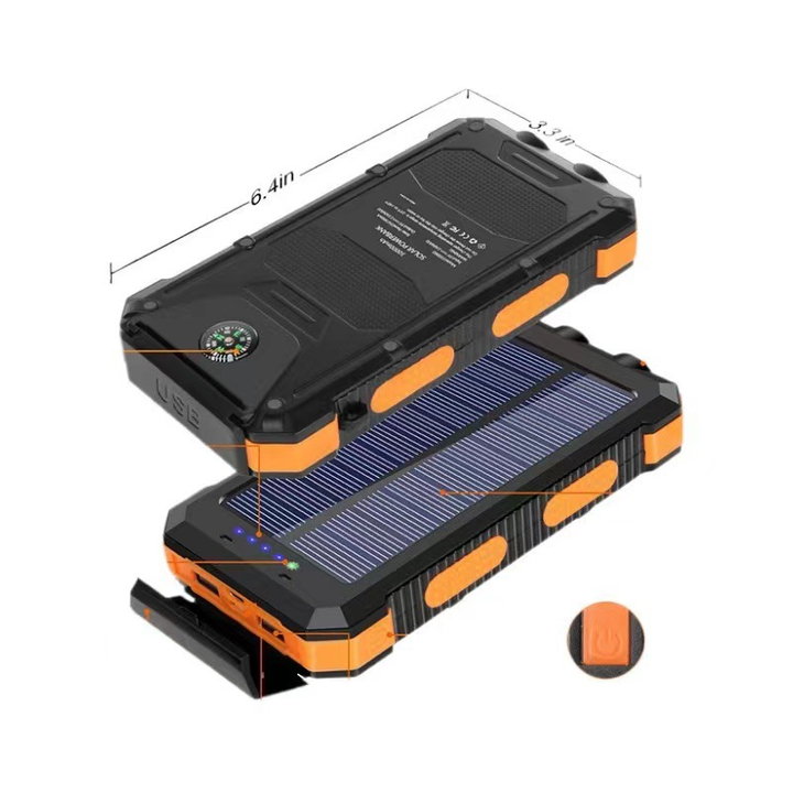 Norvo | Solenergi Power Bank Vanntett Dual USB Lader