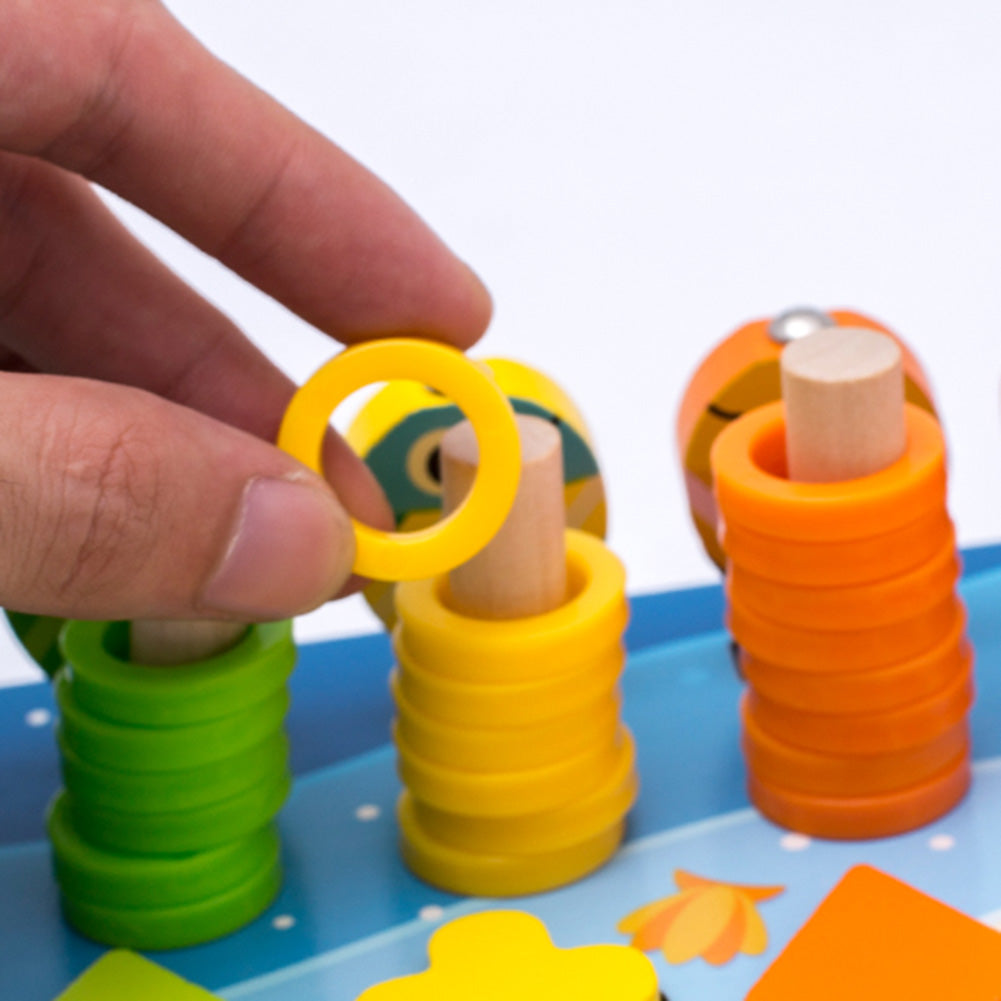 Norvo | Ecotoys Montessori Leketavle | Utvikle ferdigheter - Utdanningsmessig treplade for barn