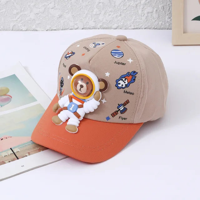 Norvo | Sunshine – Barns baseballcap med bjørne- og planetdesign