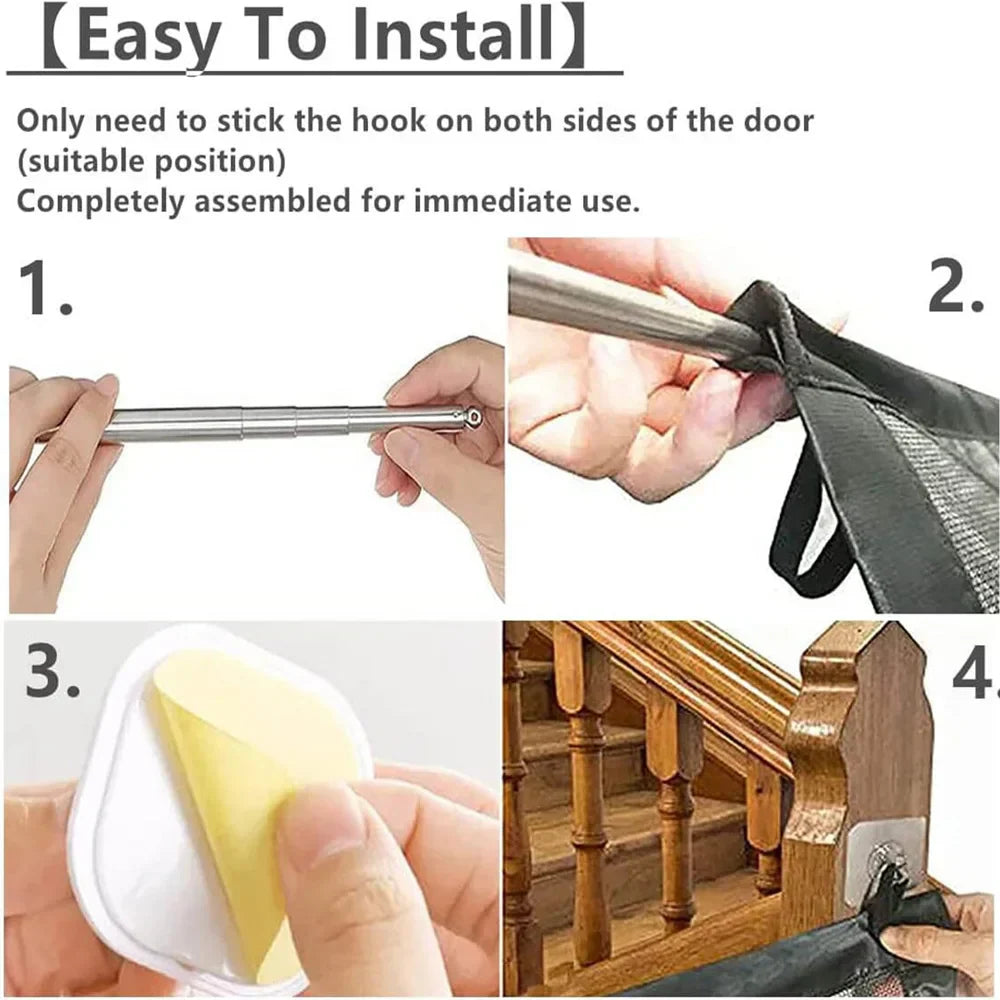 Norvo | VeiligHek Sammenleggbar Sikkerhetsport | Fleksibel og sikker port for innendørs og utendørs