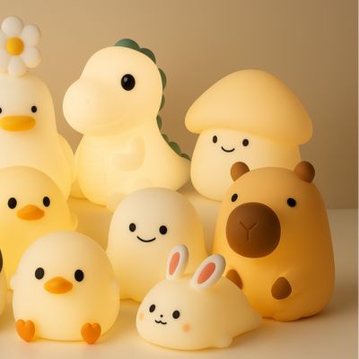 Norvo | Paddie Mushroom Nattlampe – Myk Silikonlampe for Barn