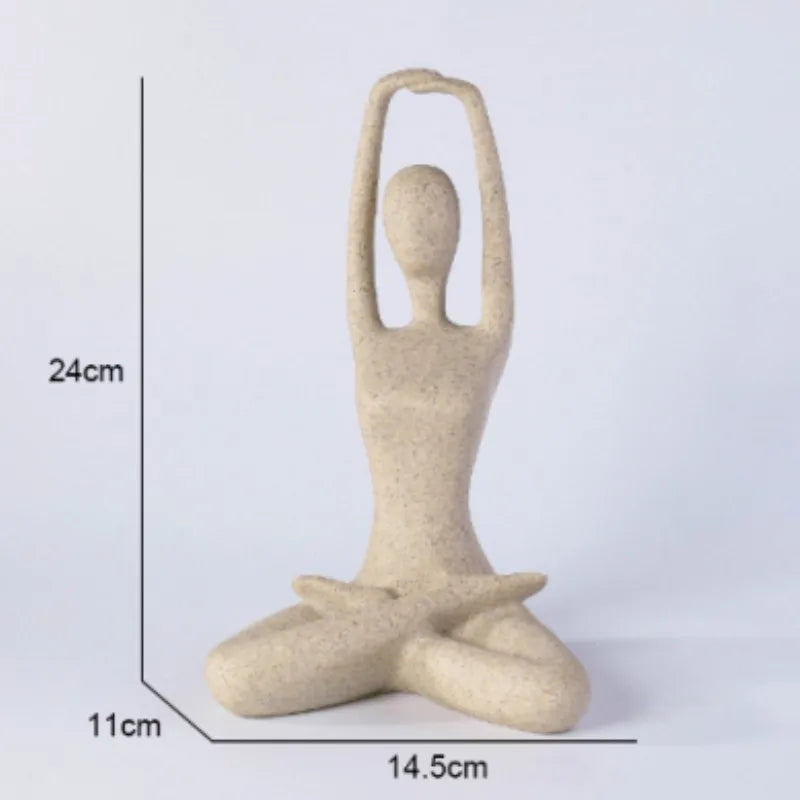 Norvo | ZenJoy Kvinnelig i Yoga Statue – Moderne Innendørs Dekorasjon Laget av Harpiks