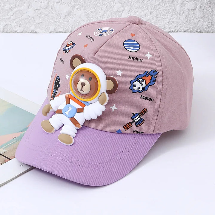 Norvo | Sunshine – Barns baseballcap med bjørne- og planetdesign