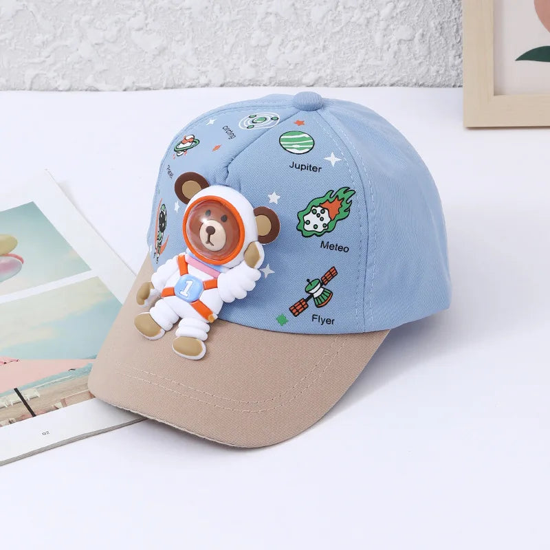 Norvo | Sunshine – Barns baseballcap med bjørne- og planetdesign
