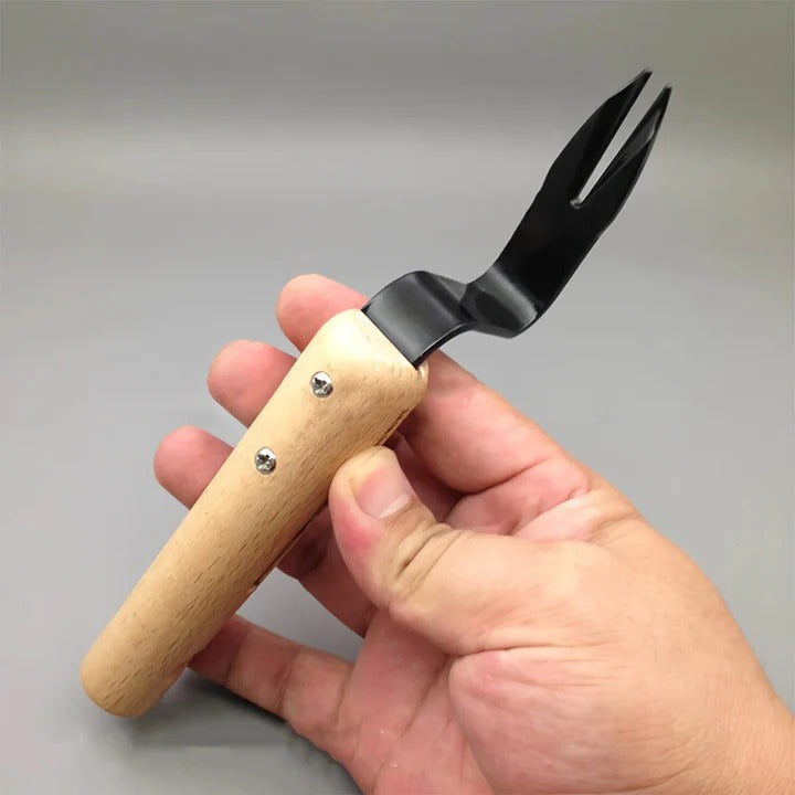 Norvo | Rustfritt Stål Ugressfjerner Verktøy med Trehåndtak