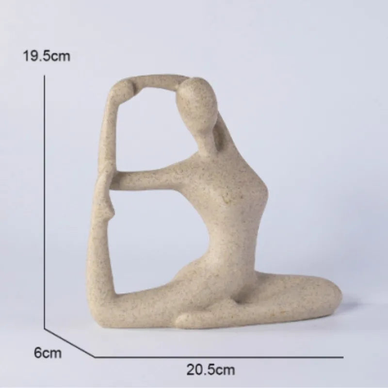 Norvo | ZenJoy Kvinnelig i Yoga Statue – Moderne Innendørs Dekorasjon Laget av Harpiks