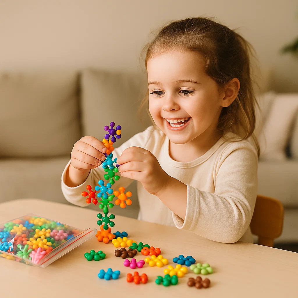 Norvo | Snøfnugg Byggeklosser for Barn – Kreativt Utdanningsleksaksett