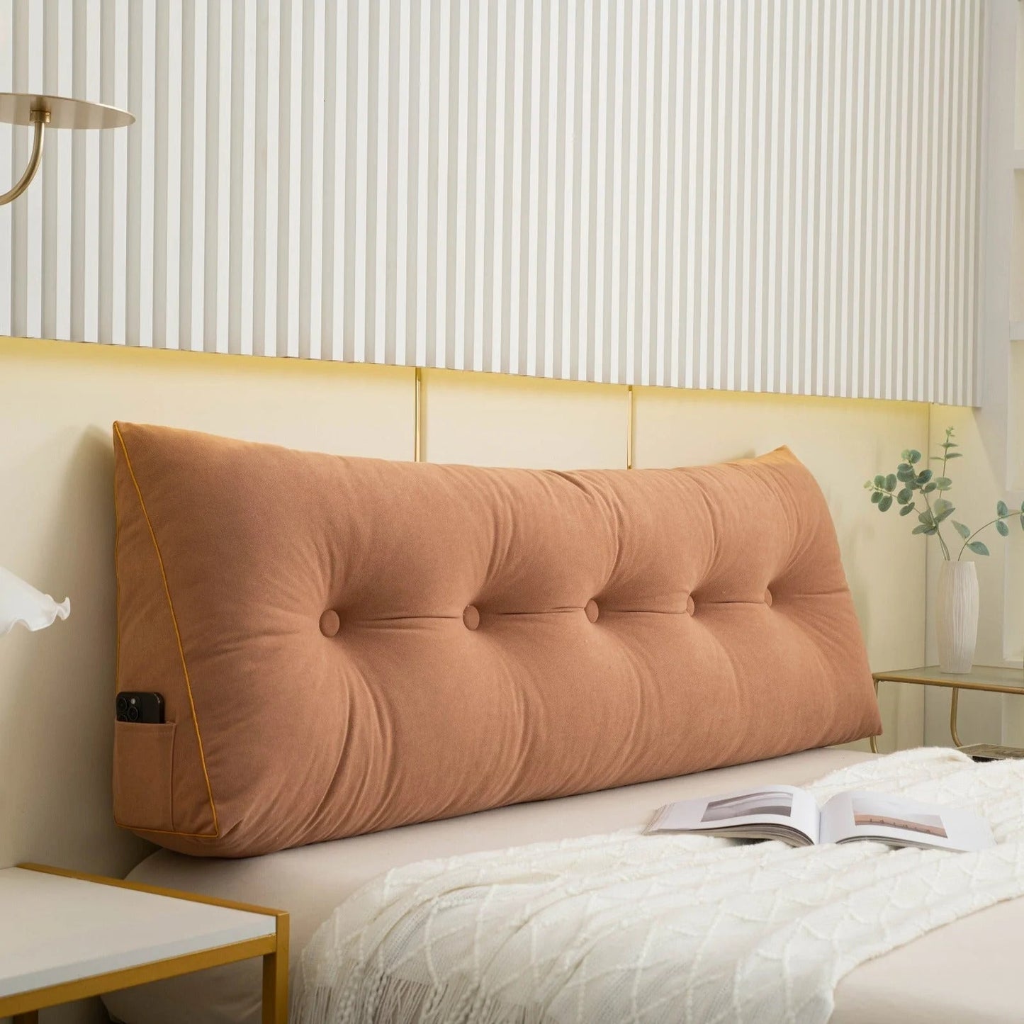 Norvo | Ergonomisk Vinkletpute | Rygg- og Nakke støtte med Avtagbart Trekk for Seng- og Sofalek avslapning