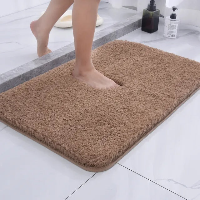Norvo | Antiskli Bade Mat Hurtigtørkende Mikrofiber 50 x 80 cm Luksus Komfort Sikkerhet