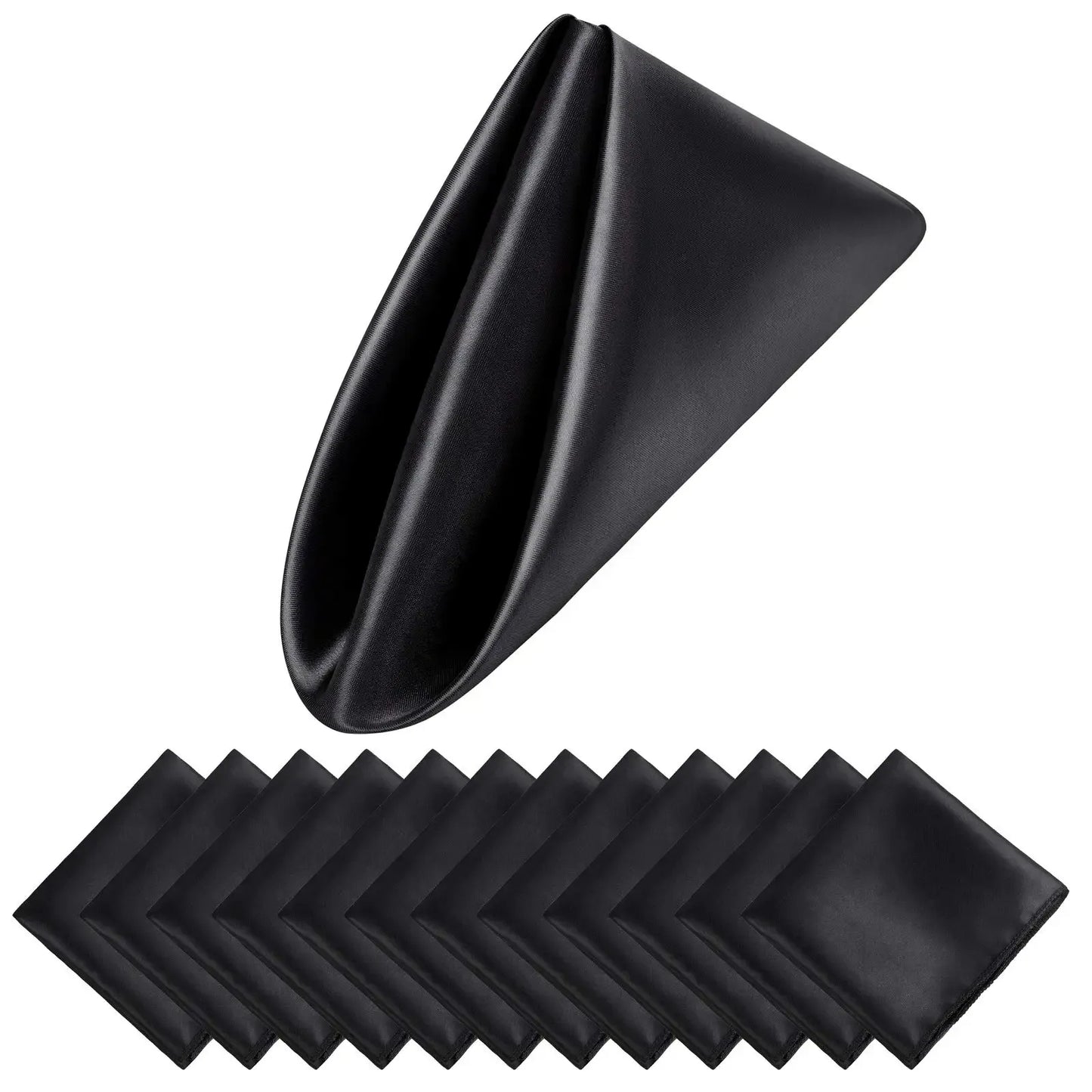 Norvo | Sett med 12 satengservietter mønster luksuriøs borddekorasjon