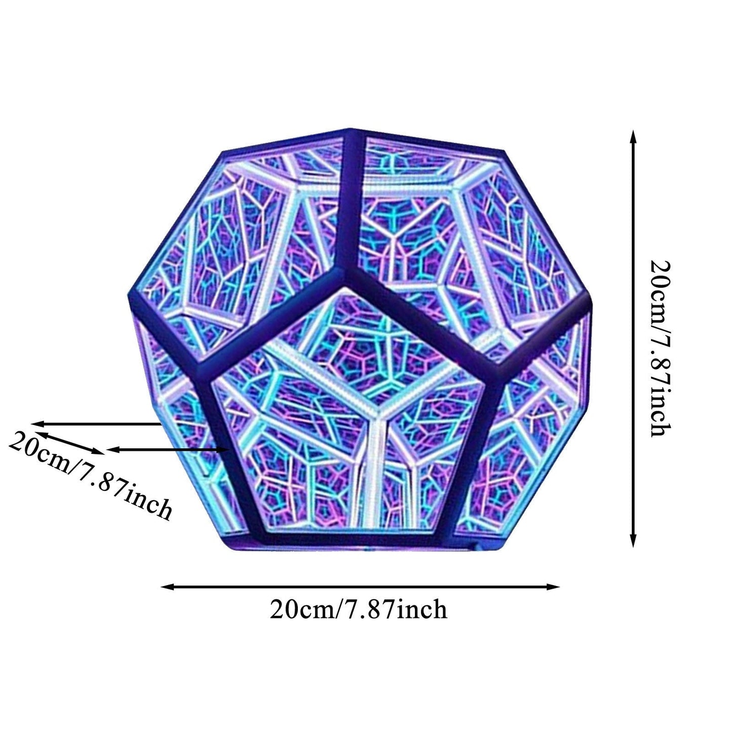 Norvo | Uendelig Dodekaeder Farge Kunst Lys