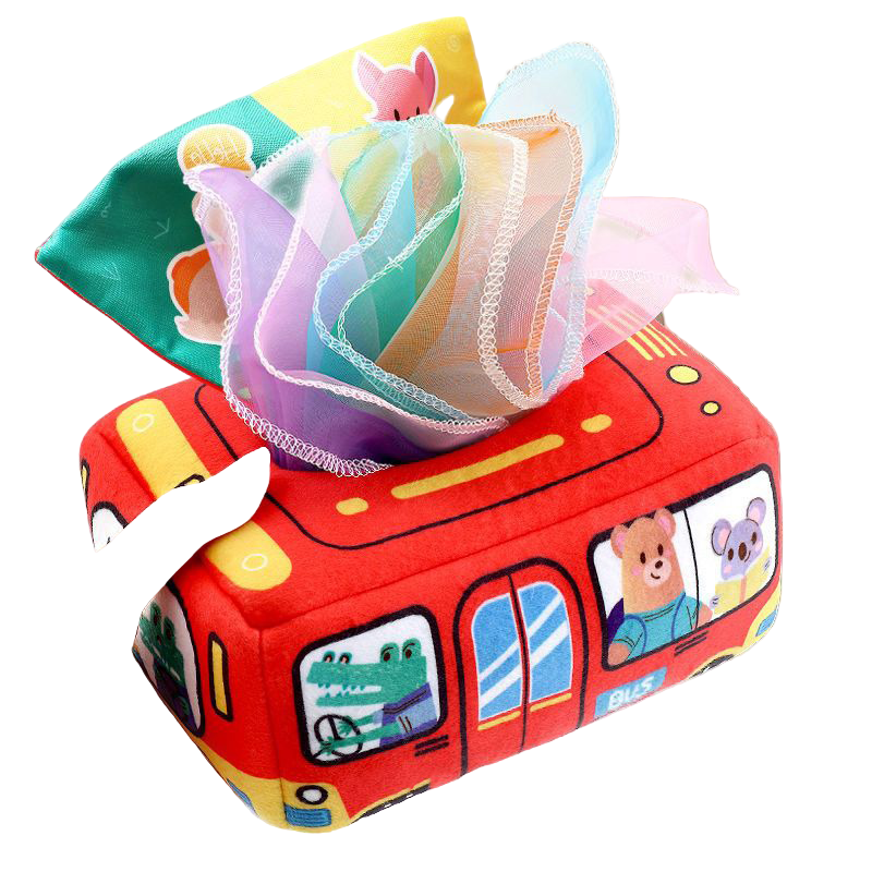 Norvo | Sensory Cube Stoffmønster Leke for Babyer