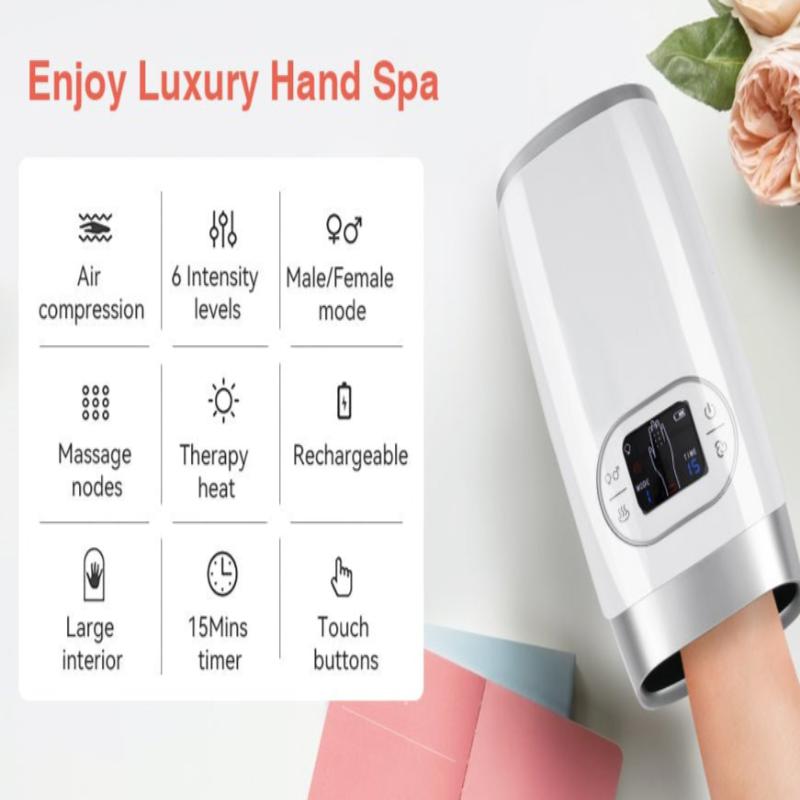 Norvo | Elektrisk Håndmassør med Kompresjon – Lindring for Artritt & Håndsmerter