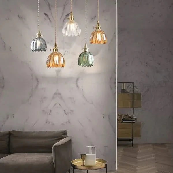 Norvo | Glass Flower Pendant Light – Japansk stil