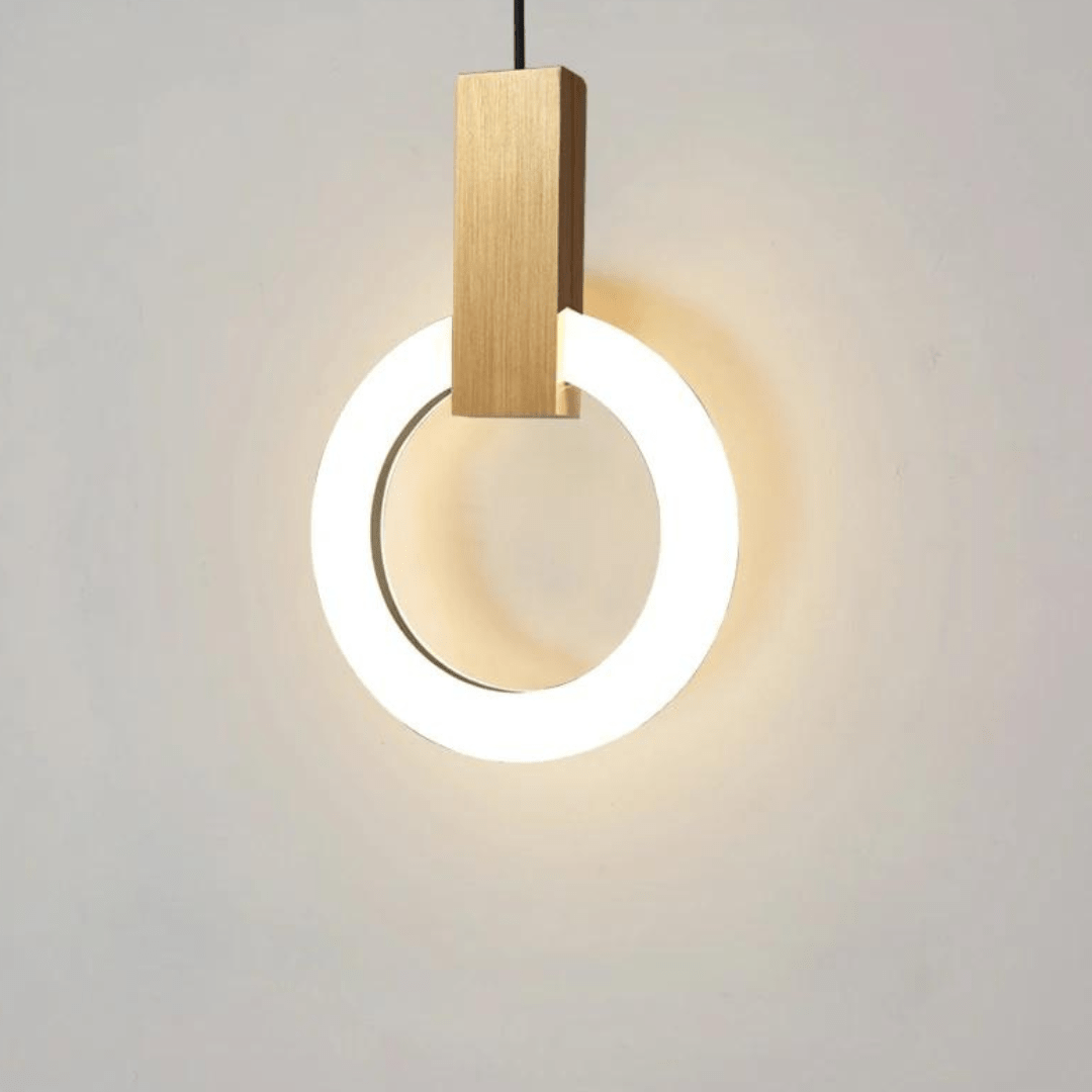 Norvo | Nordisk LED Pendellampe Laget av Tre, Rund