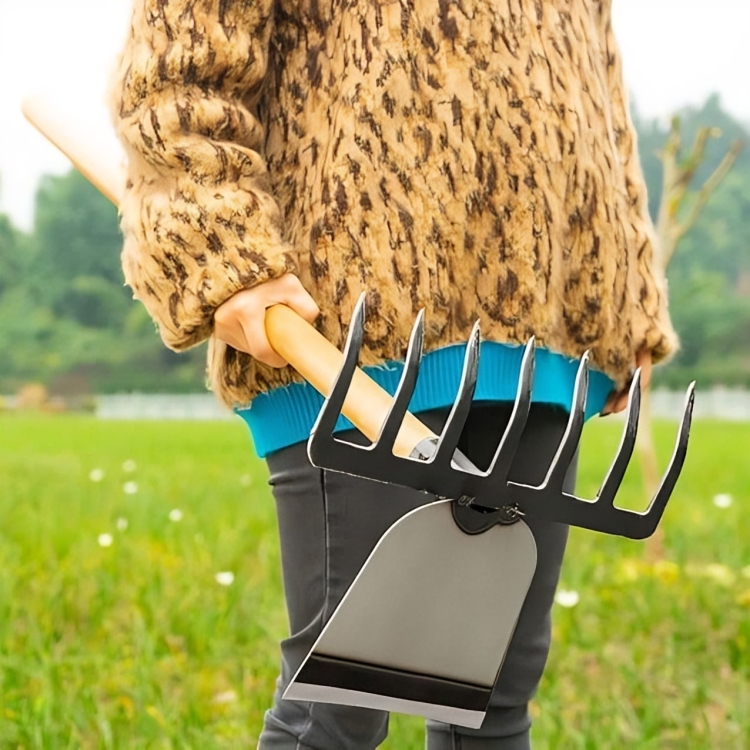 Norvo | GardenMaster 2-i-1 | Tungt Rive Hoe for Jordforberedelse