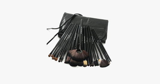 Norvo | 24-delt Jet Black Makeup Penselsett