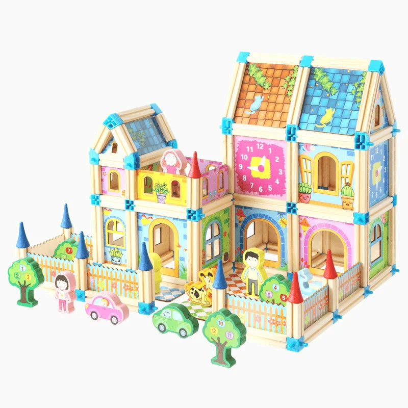 Norvo | Tre Konstruksjonssett Maison | Utvikle Kreativitet – Leker for Ung og Gamal