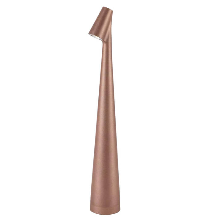 Norvo | Skulpturell Bordlampe Trådløs LED Lampe Solid Aluminiums 10000mAh Batteri 3-Nivå Dimming CRI 90 USB-C Ladekontakt Varm Hvit 2700K
