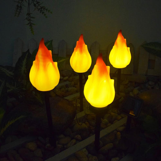 Norvo | Solenergi utendørslys med flammende flamme, sollys for utsiden, vanntette LED flamme fakler, solenergi utendørslys for camping hage landskap terrasse sti utendørs dekorasjon