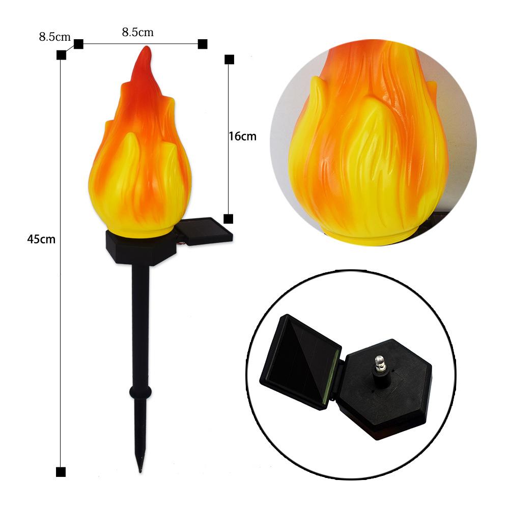 Norvo | Solenergi utendørslys med flammende flamme, sollys for utsiden, vanntette LED flamme fakler, solenergi utendørslys for camping hage landskap terrasse sti utendørs dekorasjon