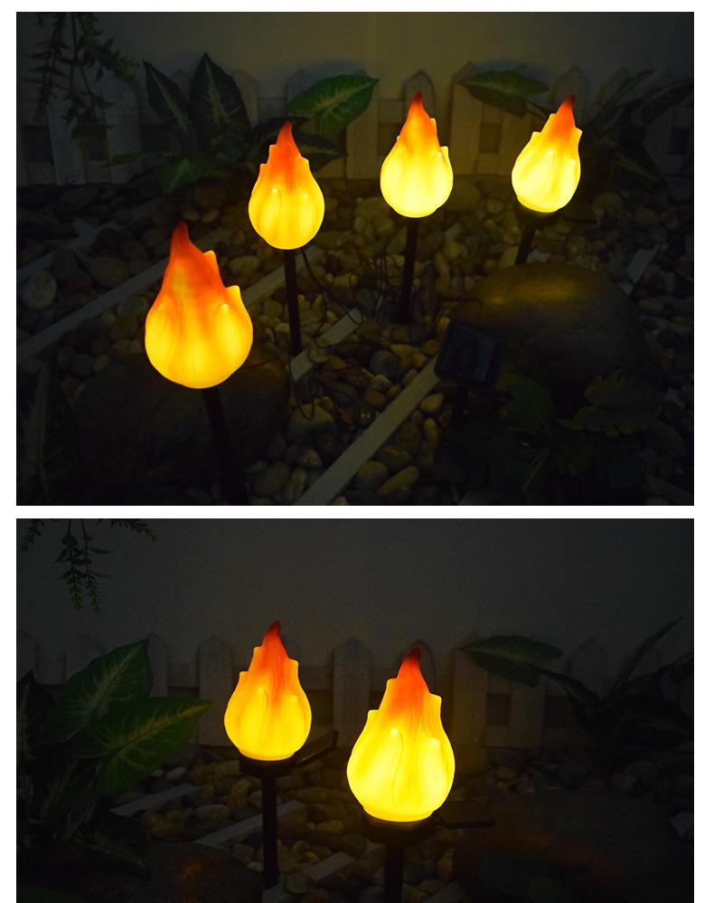 Norvo | Solenergi utendørslys med flammende flamme, sollys for utsiden, vanntette LED flamme fakler, solenergi utendørslys for camping hage landskap terrasse sti utendørs dekorasjon