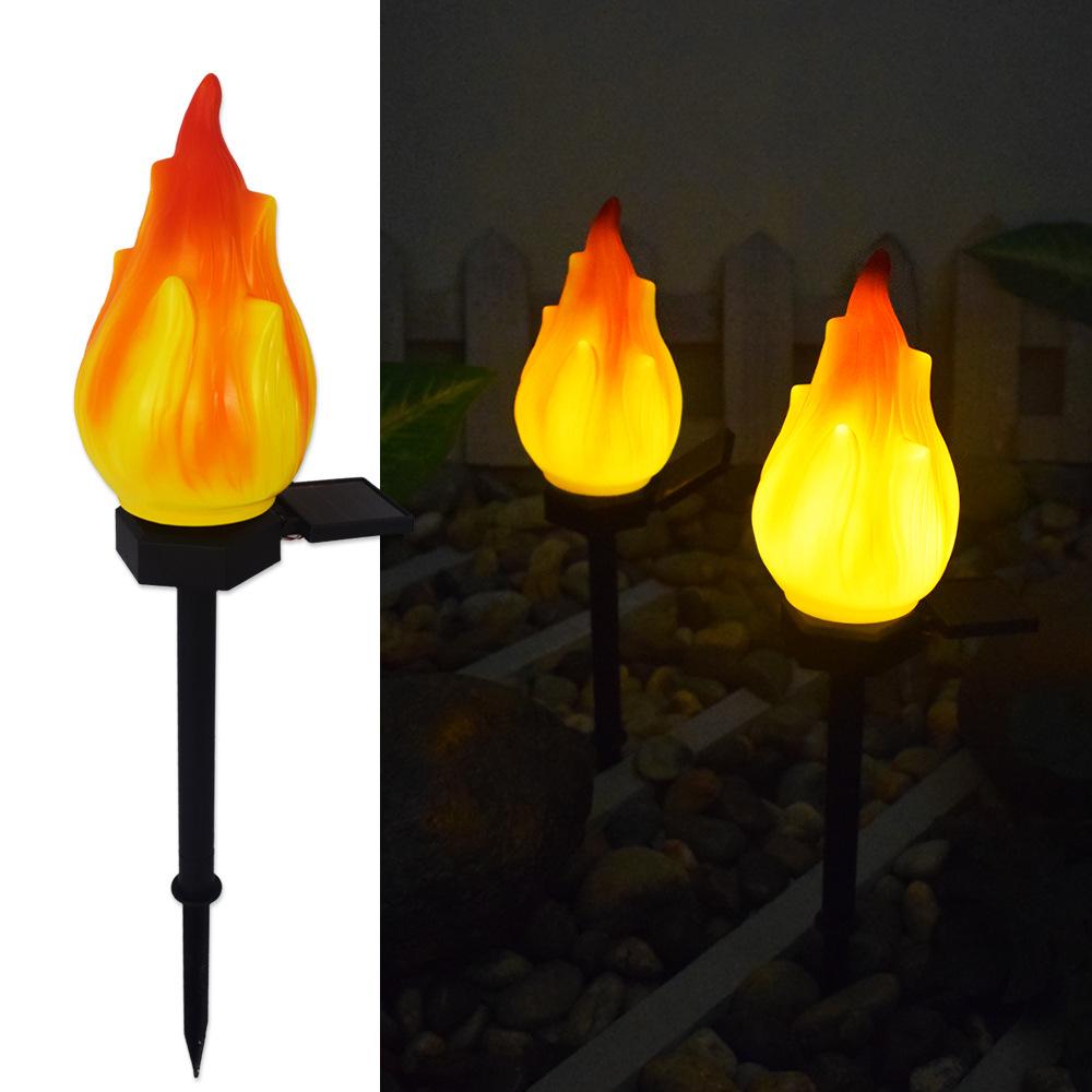 Norvo | Solenergi utendørslys med flammende flamme, sollys for utsiden, vanntette LED flamme fakler, solenergi utendørslys for camping hage landskap terrasse sti utendørs dekorasjon